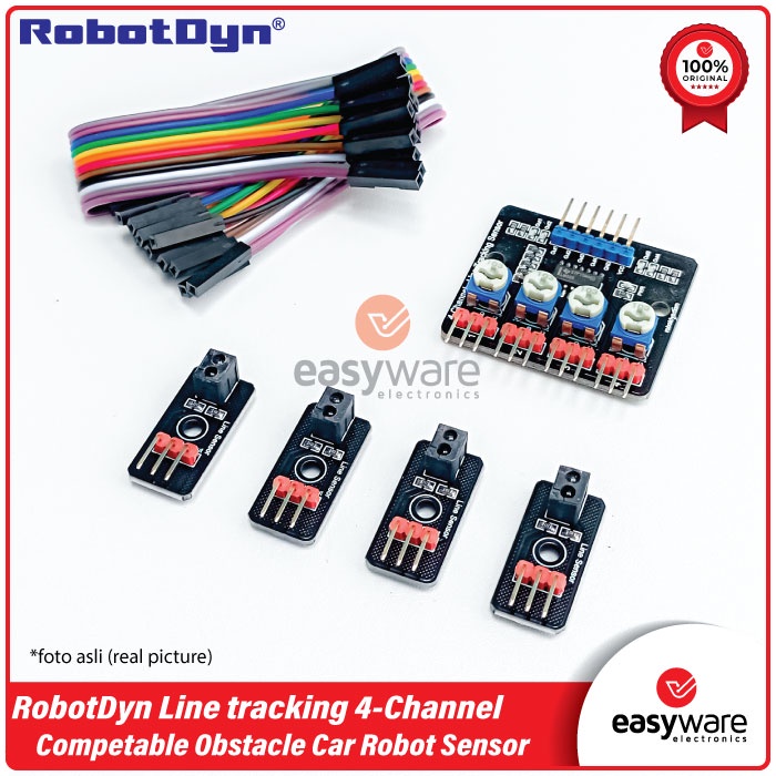 RobotDyn Line tracking 4-Channel Competable Obstacle Car Robot Sensor