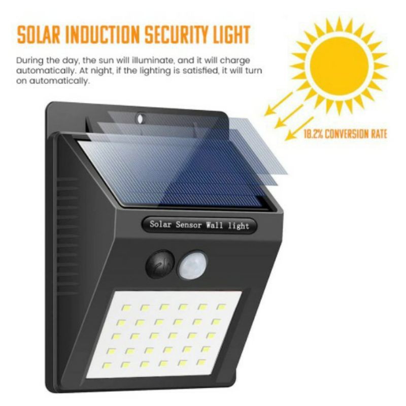 30 LED Lampu solar LED waterproof lampu solar 30 LED solar sensor light outdoor lampu LED solar