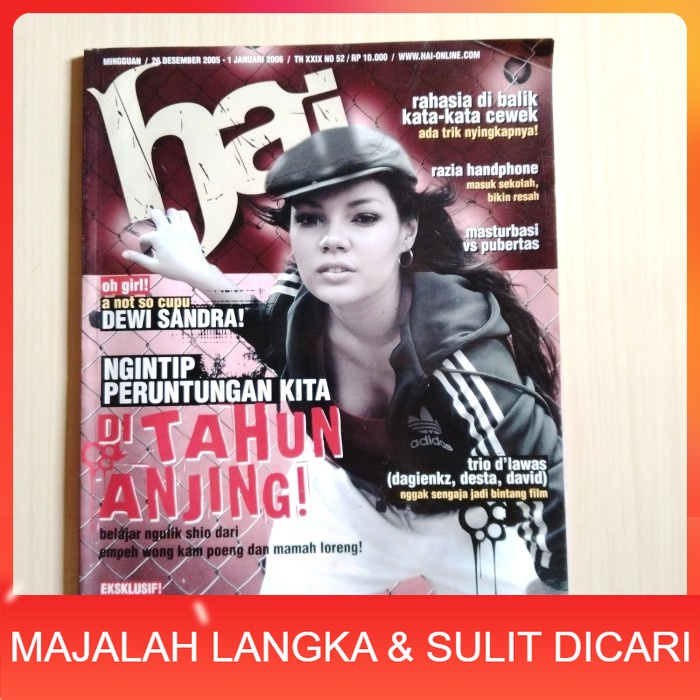 Majalah HAI No.52 Jan 2006 Cover DEWI SANDRA Langka