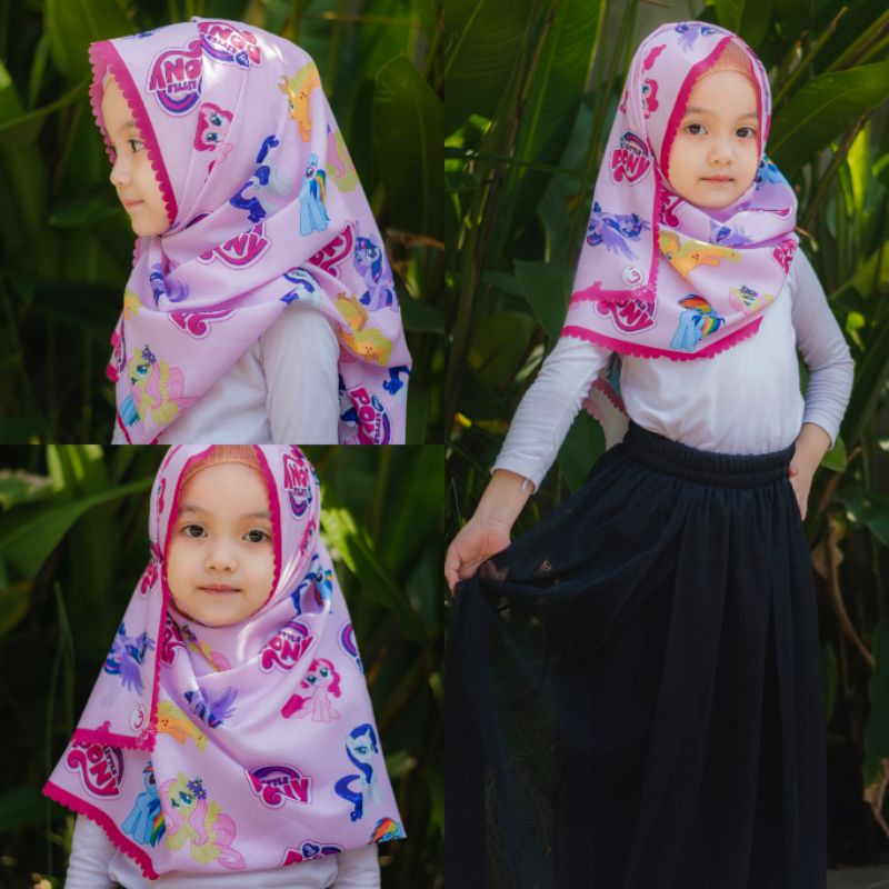 PASHMINA LITTLEPONY / PASHMINA ANAK / HIJAB ANAK / JILBAB ANAK / KERUDUNG ANAK