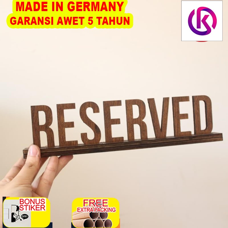 

Terlaris Sign Kayu Reserved / Table Sign Reserved Kayu