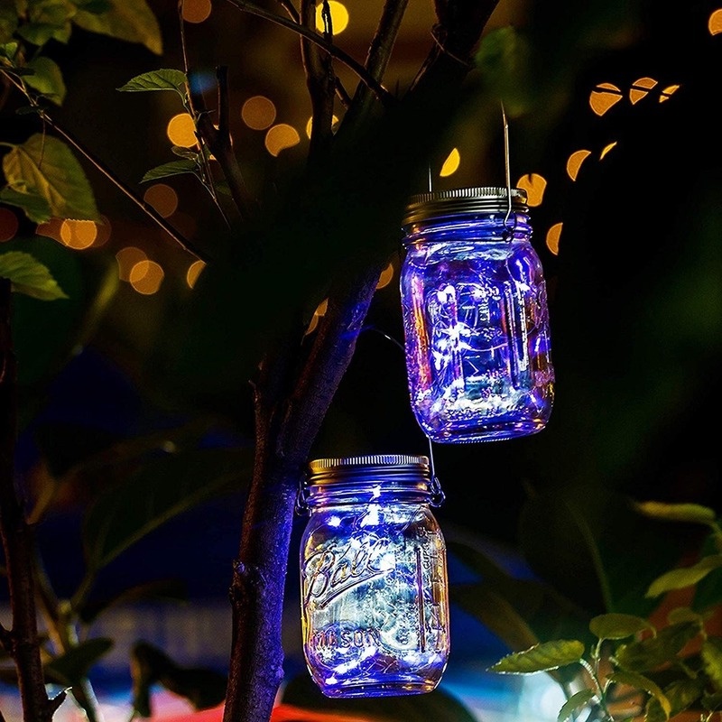 1M / 2M Fairy Light Solar For Mason Jar Lid Insert Color Changing Copper Wire Lights