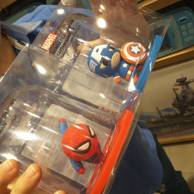 MINISO ORIGINAL ASLI 100% NEW BARU GELAS SILIKON TERMURAH SALE80% SPIDERMAN IRON MAN CAPTAIN AMERICA