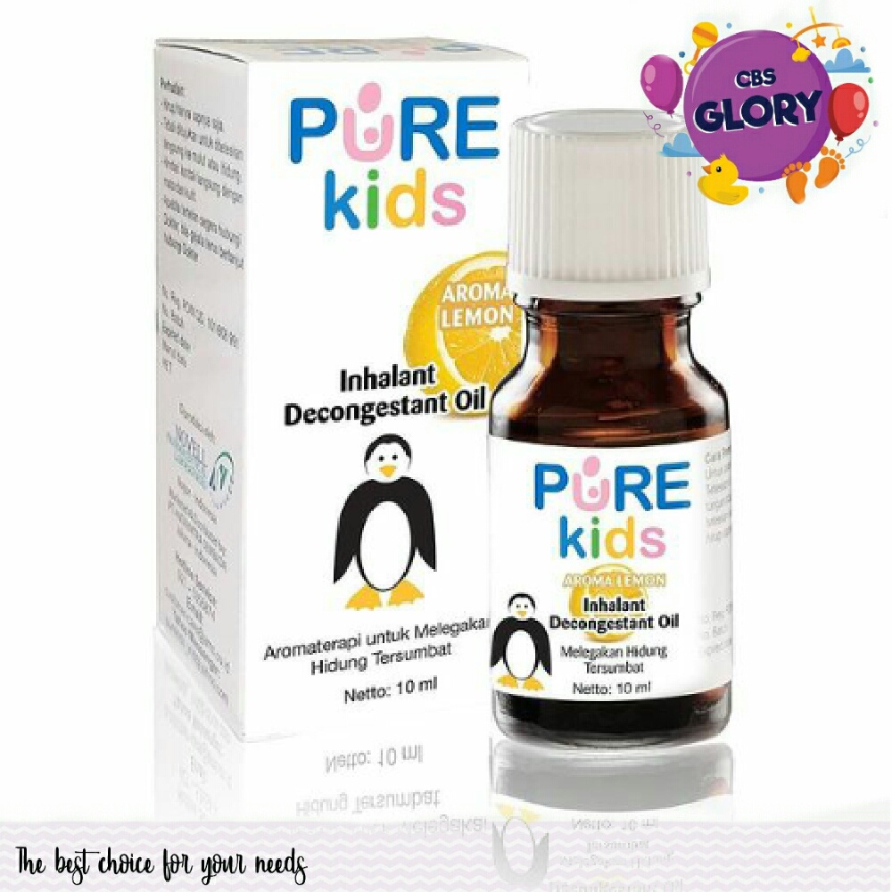 Inhalant Decongestant Oil Pure Kids/Pelega Hidung Tersumbat Bayi