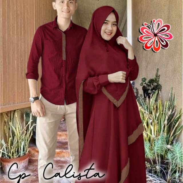  Baju  Couple  Calista Gamis  Pasangan Gamis  Kondangan Syar i 