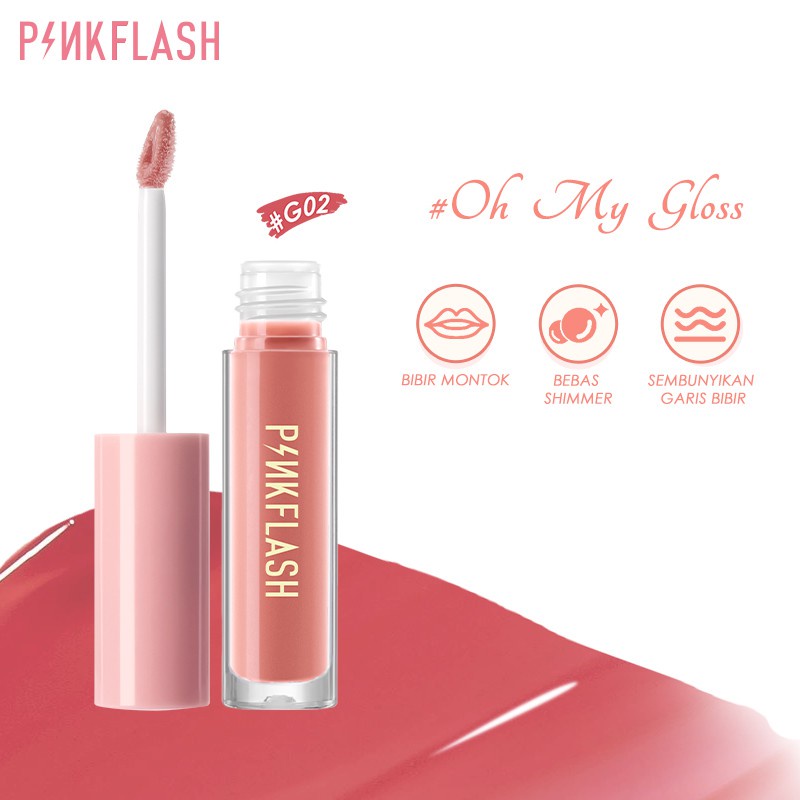 PINKFLASH OhMyPinkflash OhMyGloss High Shine Lip Gloss G02 1Piece