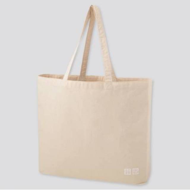 UNIQLO ECO BAG CANVAS KANVAS ORIGINAL ASLI 100% TAS SLEMPANG SELEMPANG TOTE TENTENG PRIA WANITA