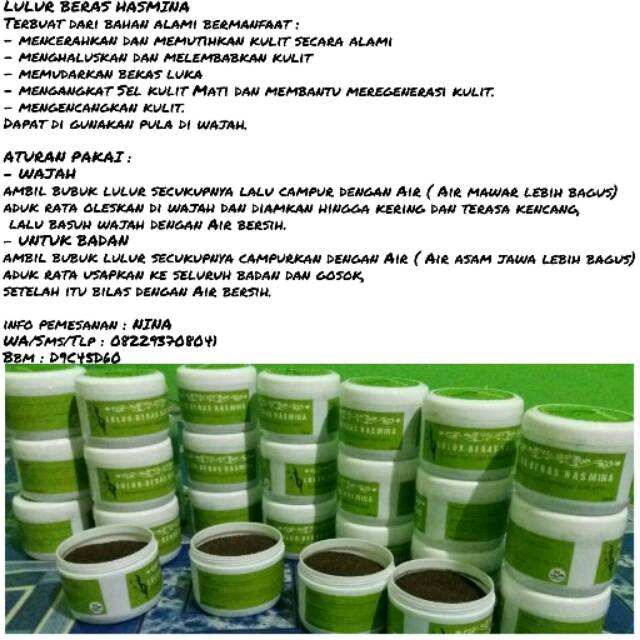 

Lukur beras hitam Hasmina