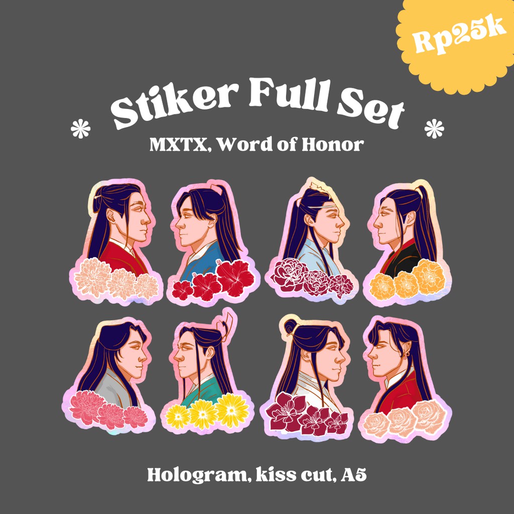 

STIKER SET HOLOGRAPHIC MXTX, WORD OF HONOR