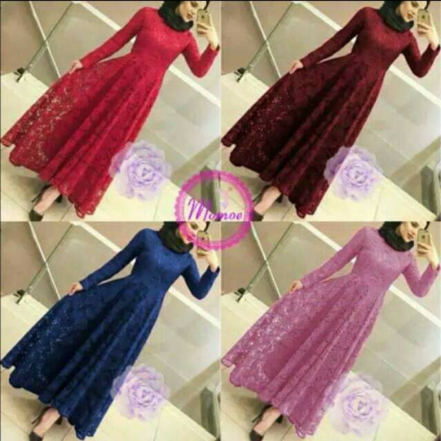 Baju pesta gamis brokat
