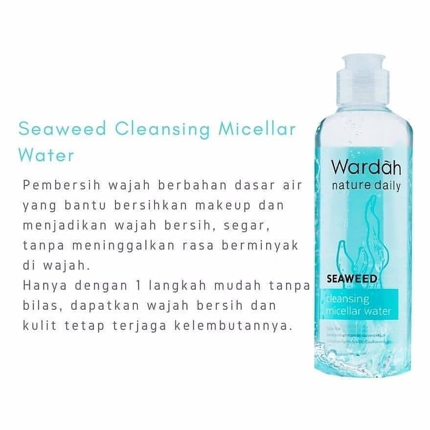 Wardah Nature Daily Seaweed Series Facial Wash Cleanser Scrub Micellar Toner Cream Mask (VC)