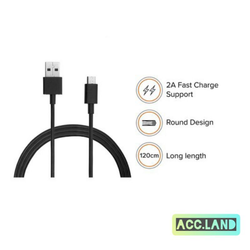 Kabel data  MICRO USB 120CM HITAM for ALL TYPE