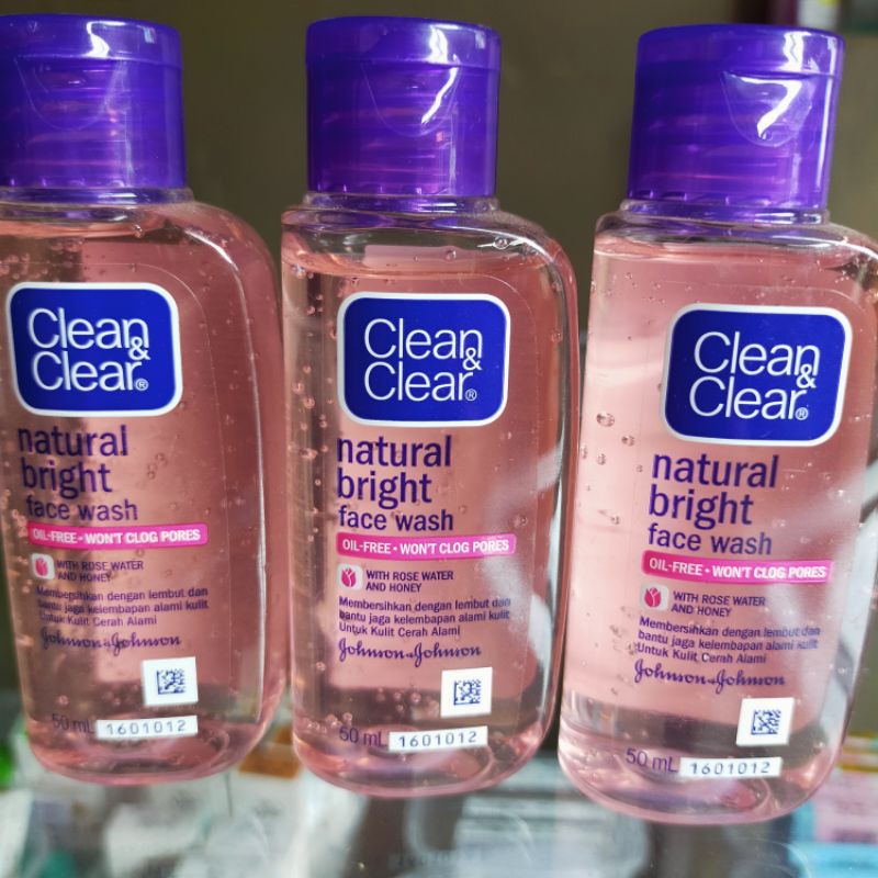 clean &amp; clear natural bright 50ml