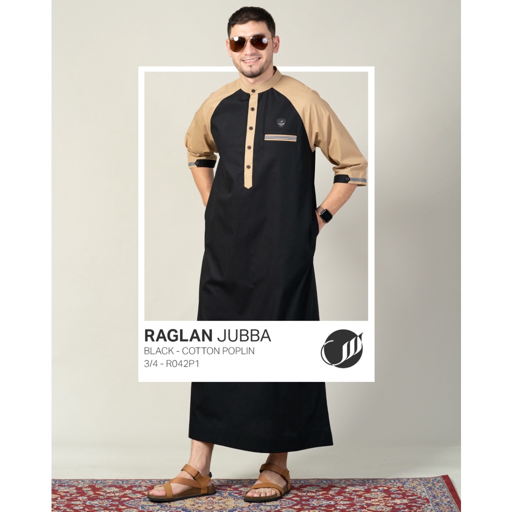 SAMASE Jubba Jubah Raglan R042P Baju Gamis Pakaian Muslim Pria laki Laki Dewasa Lengan 3/4 Jubbah Cowok Terbaru 2022 Samase Clothes Premiun Distributor Bekasi-3