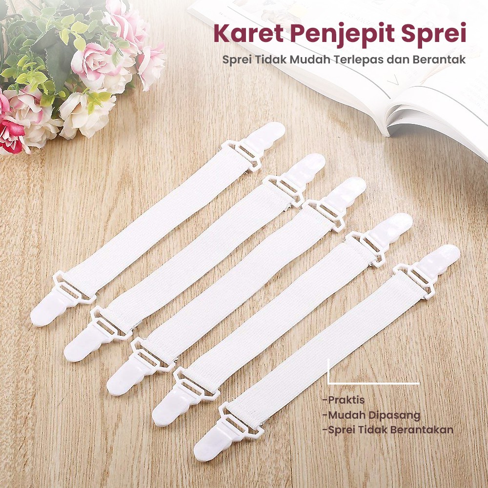 Karet Pengait Sudut Sprei 4Pcs