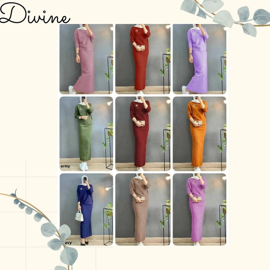 DVN SETELAN RAJUT BIG SIZE OVERSIZE JUMBO BAJU XXL WANITA DEWASA SET AWKARIN