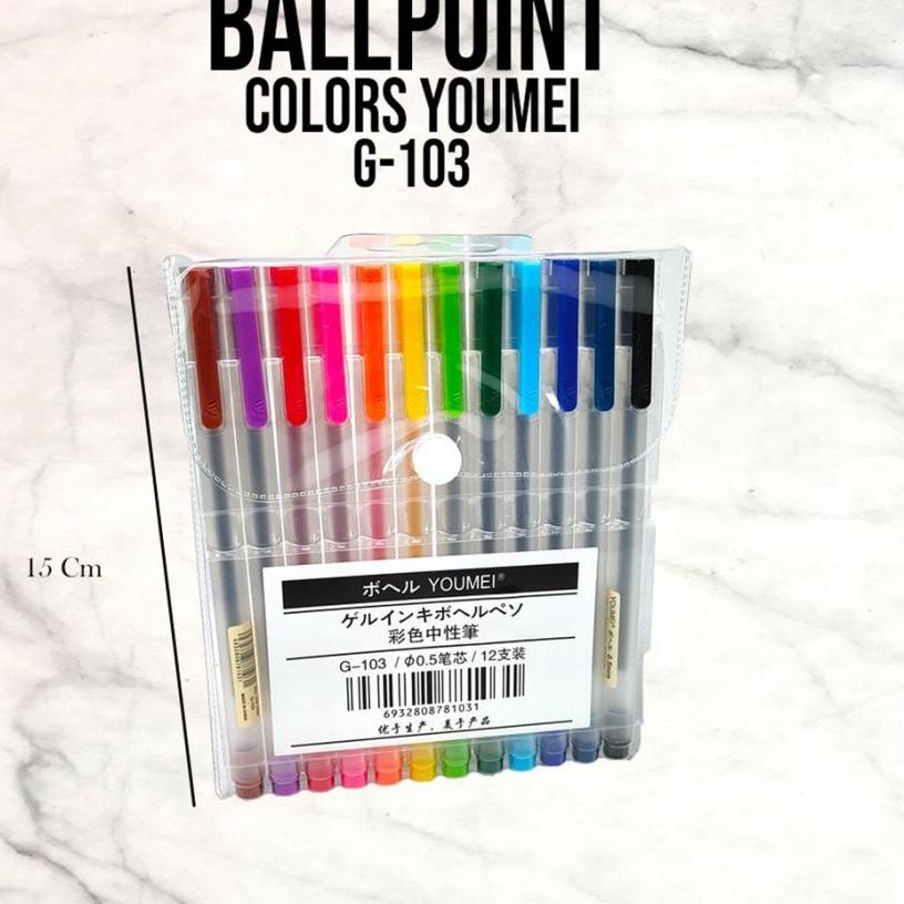 

Update! Pulpen gel 12warna / 12pcs pulpen gel warna warni / Pulpen YOUMEI G103