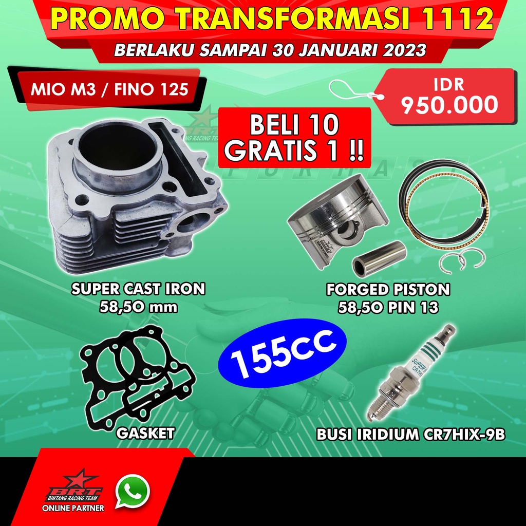 PROMO 1112 - Paket Bore UP Mio M3 - Block Piston 58.50 MM