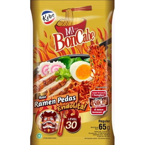 65gr Mie Boncabe Rasa Ramen Pedas Endolita Level 30 / Mi BonCabe Lev 30 Rasa Ramen