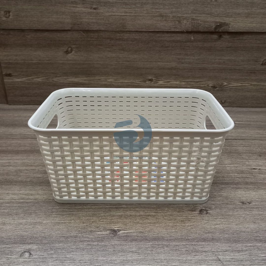 Keranjang / Storage Box Serbaguna Anyam Manhattan - BK282 (24.5CM)