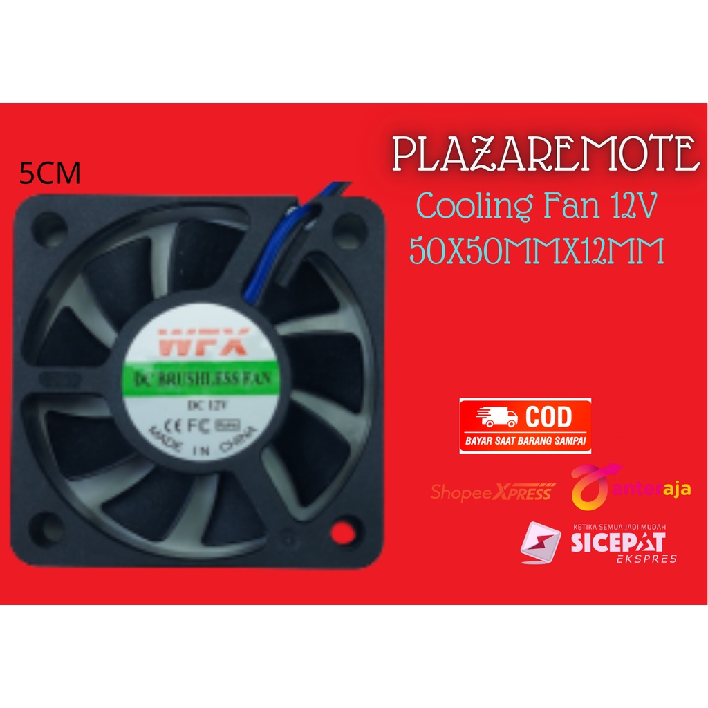 MINI COOLING FAN DC 5012 50MM 5CM 12V CPU include connector 2 PIN