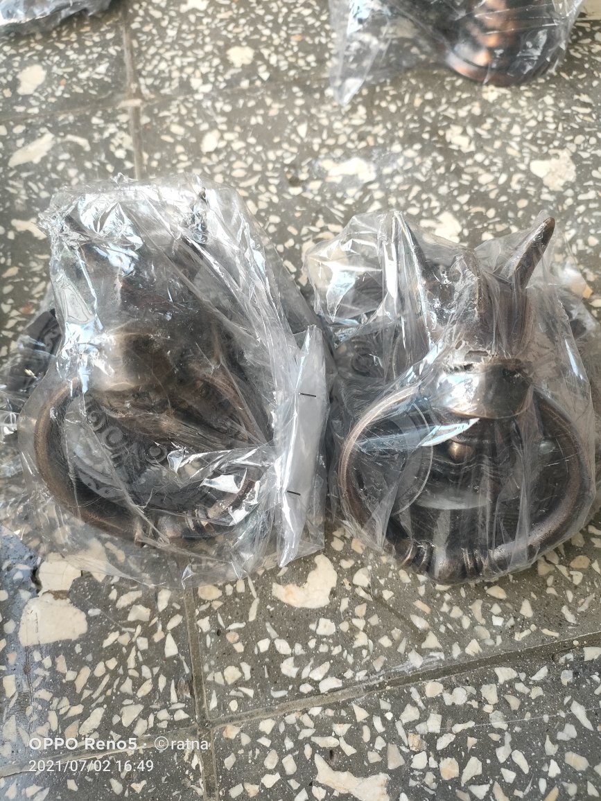 Furniture Kuningan Ketukan Totok Bel Pintu Rumah Pagar Klasik Antik Vintage Unik Motif Kepala Kuda