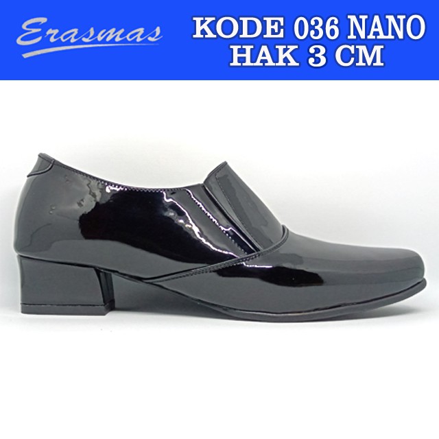 Sepatu Ankle Boot Karet 036 Erasmas Hak 3 Cm Polwan Kowad Satpol PP Security Secwan Bhayangkari