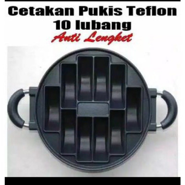 Cetakan Pukis 10 Lubang Teflon