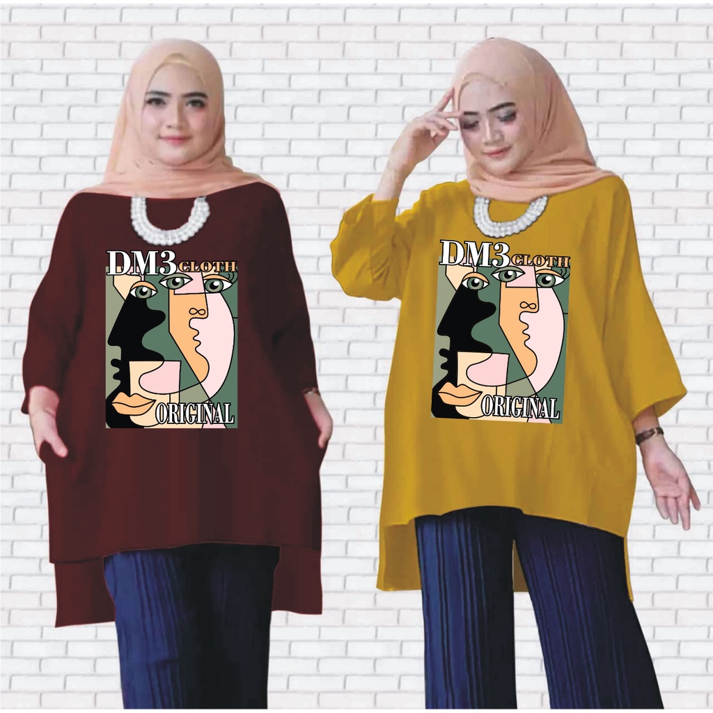 TUNIK WANITA / TUNIK WANITA DEWASA / TUNIK WANITA TERBARU 2021 KEKINIAN / WANITA ATASAN/-XXLJUMBO