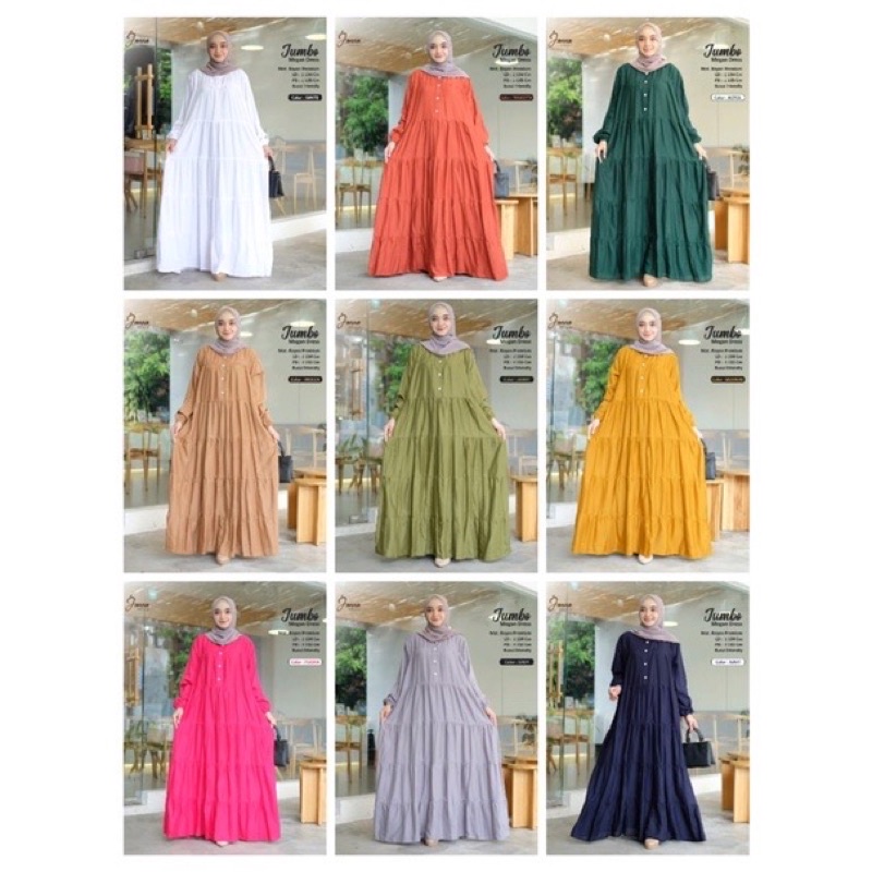 NEW MEGAN DRESS JUMBO LD134 MATT RAYON PREMIUM ORIGINAL JANNA