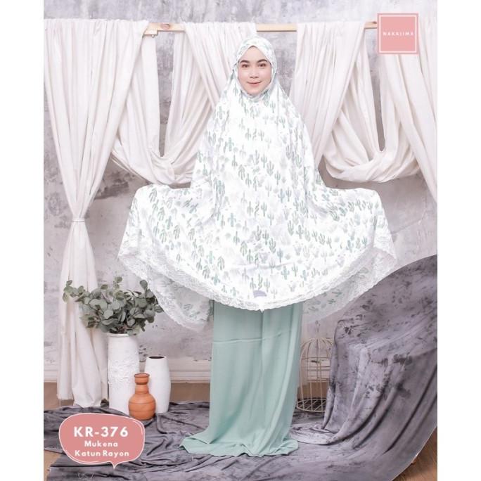 Promo Mukena Dewasa - Mukenah Nakajima Katun Rayon (2 In 1 Resleting) Monithaderisya