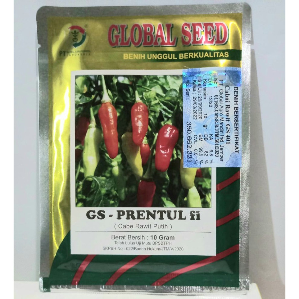 Bibit Cabe Rawit GS - PRENTUL F1 Isi 10 Gram | Bibit Cabe Rawit F1