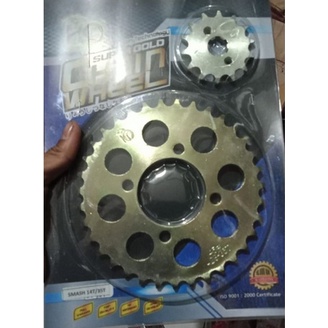 GEAR MODEL SSS SMASH 428 14T/35T GEAR GOLD SMASH GEAR DEPAN BELAKANG SMASH GEAR SET SMASH