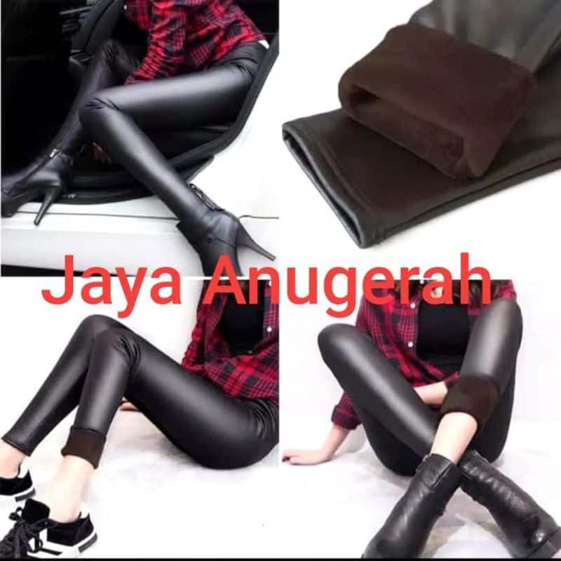 PROMO CELANA LEGGING HITAM KILAP THERMAL IMPORT QUALITY