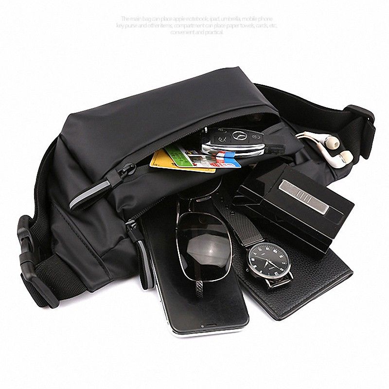 [COD] Tas Selempang Pria Import 100% ORIGINAL Waistbag Pinggang Punggung Premium Anti Air Waterproof