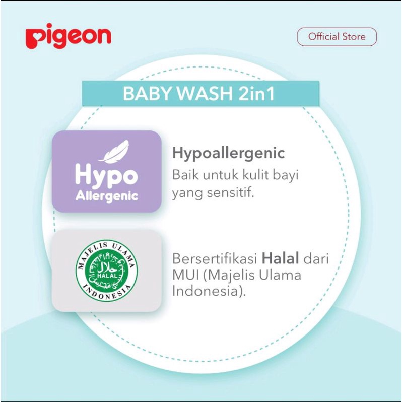 Pigeon Baby Wash Chamomile Refill 350ml/Sabun mandi/Shampo baby