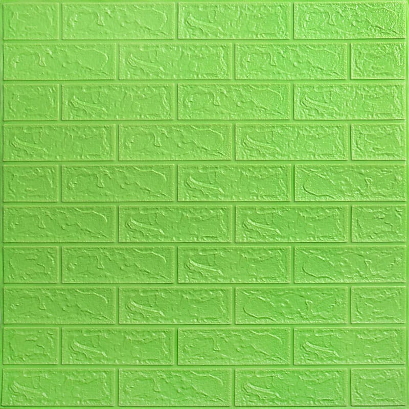 [BISA COD] Wallpaper Dinding Stiker Wallfoam 3D Sticker Dekorasi Kamar Rumah Murah Motif Bata-Hijau