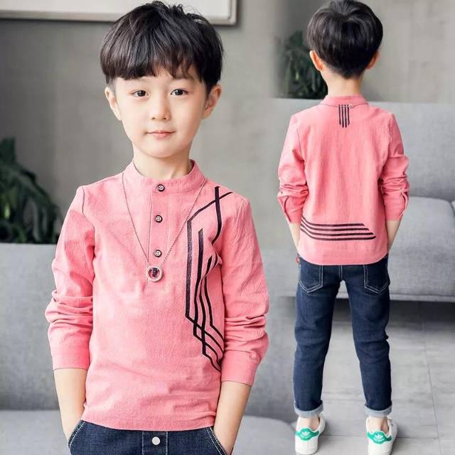 TOTOTAshop.kemeja ARCHER kids,lengan panjang,bahan cotton oxford import,krah shanghai