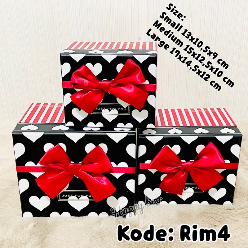 box kado set kotak hampers set 3 susun / satuan large medium small kotak kado gift box rim4