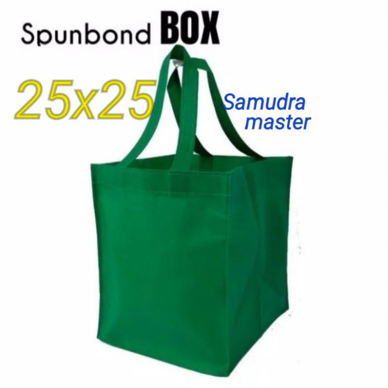 

goodie bag kantong spundbond box 25x25 besek box