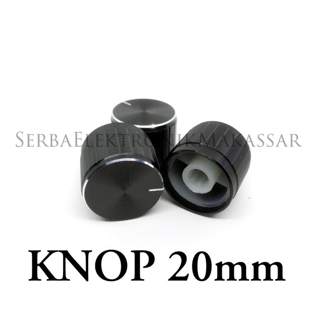 Knop Potensio 20mm Hitam