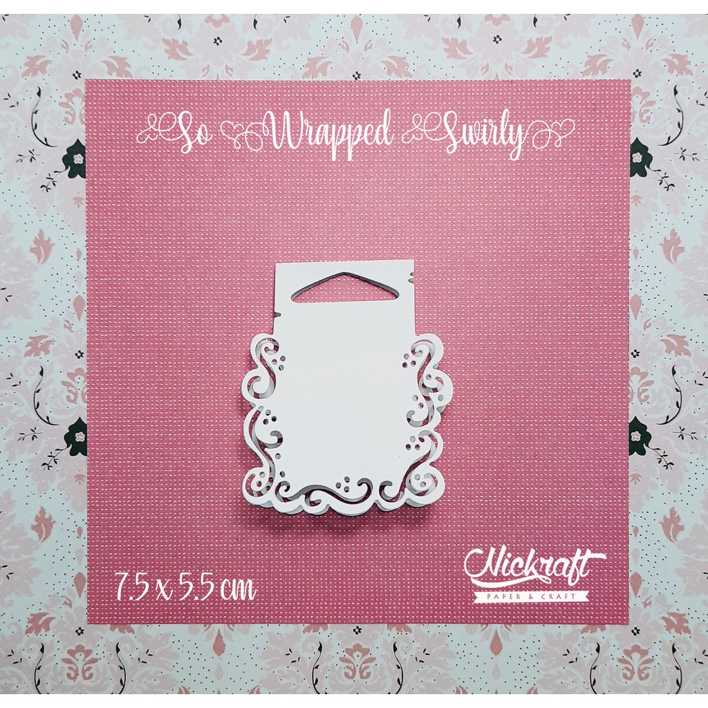 

SO WRAPPED SWIRLY FOLDED TAG - BAHAN SCRAPBOOK LABEL KECIL