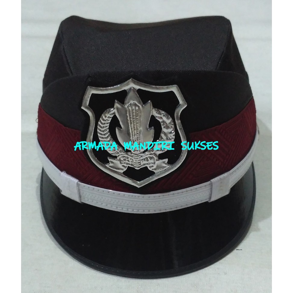 Topi Pet Satpam Wanita Coklat - Topi Pet Secwan Coklat