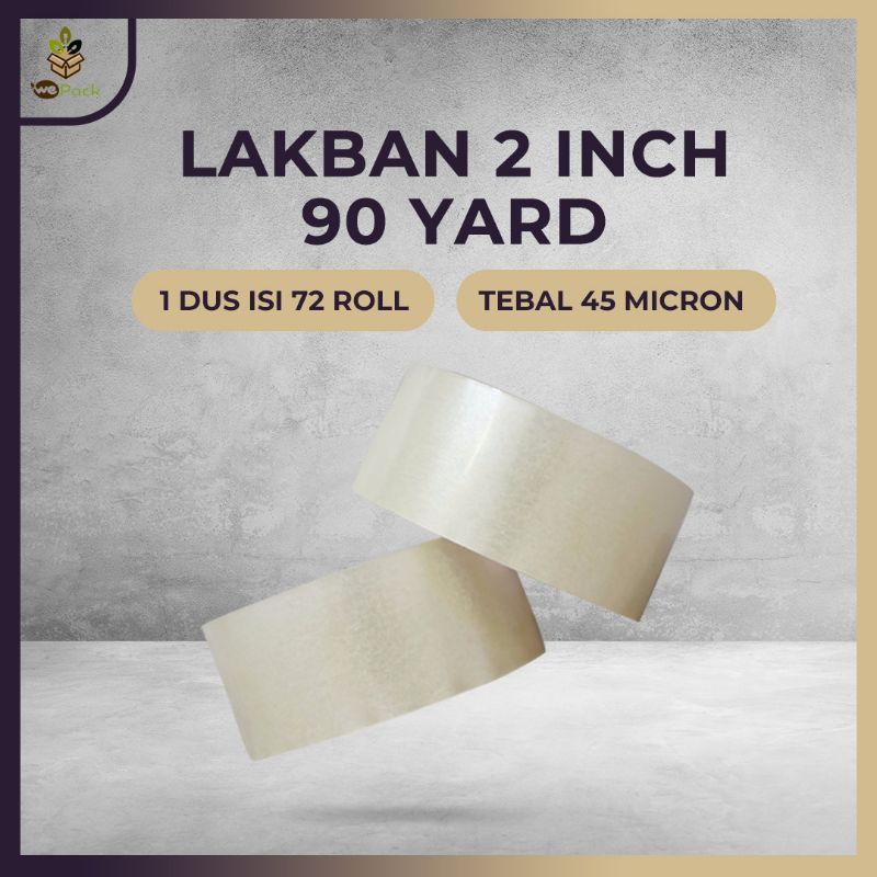 

Lakban Solatip Isolasi OPP Bening 2 Inch 45mm x 90 Yard 45micron MURAH - 90yard - 70m