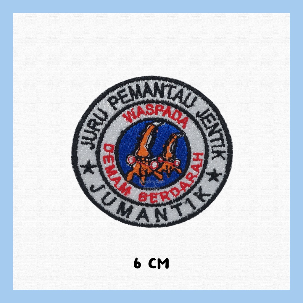 Bordir Jumantik Juru Pemantau Jentik DBD — Patch Badge Bet Emblem