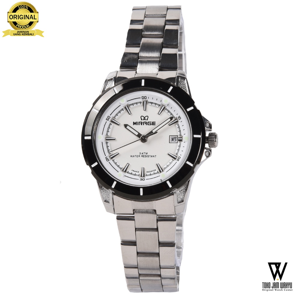Mirage 8713L-A Jam Tangan Wanita - Silver - Stainless Steel Bracelet