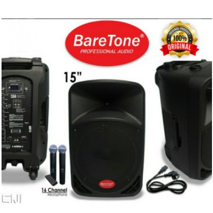 Paket Special Speaker Portable meeting Baretone 15BWR  Free stand Bluetooth bt3h1515bwr