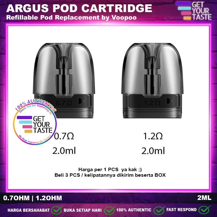 Cartridge Argus Pod Kit Refillable Pod Replacement by Voopoo