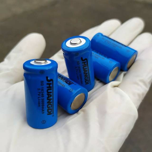 Baterai buat laser senapan &senter CR123 Blue