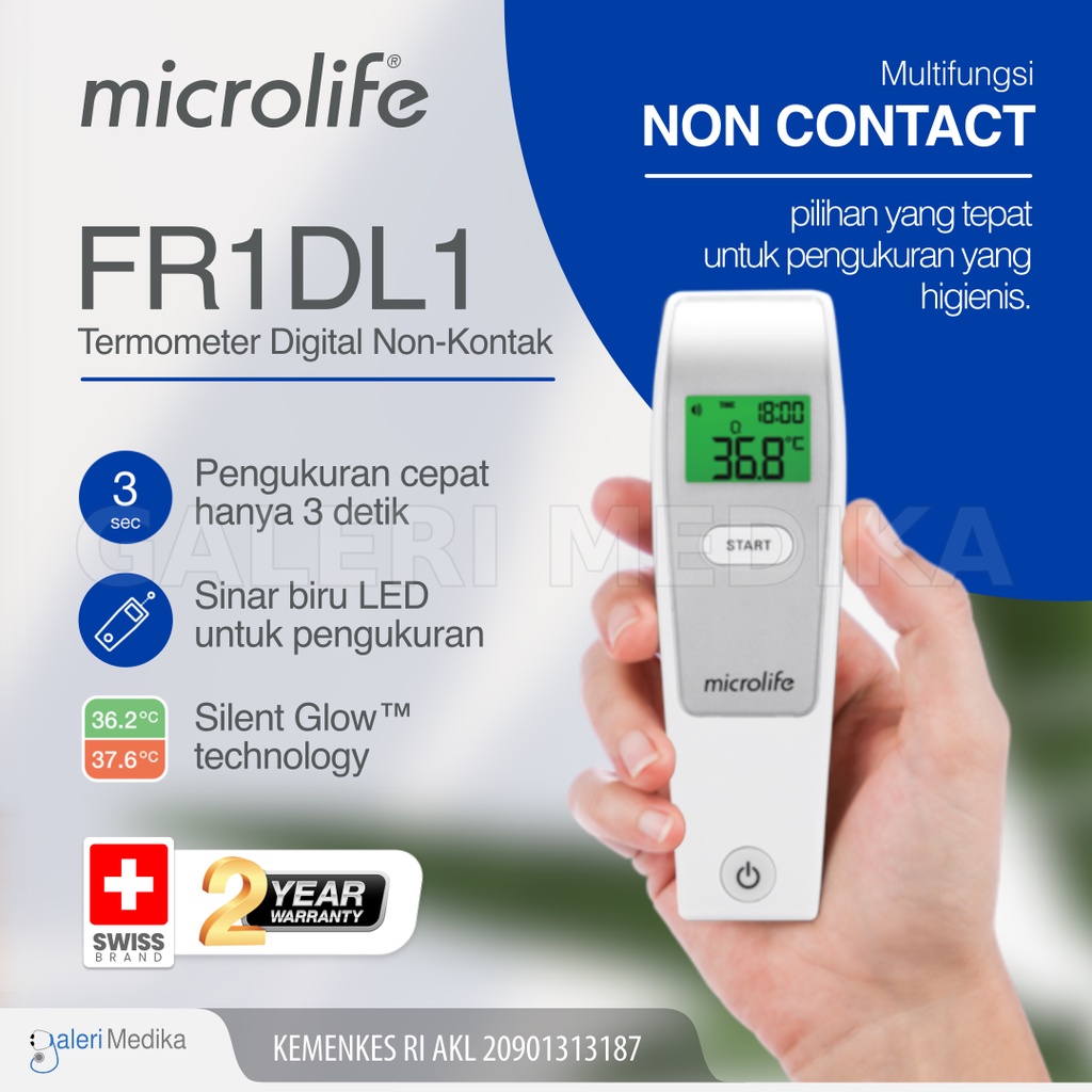 Microlife FR1DL1 Termometer Infrared Non-Kontak - Termometer Digital